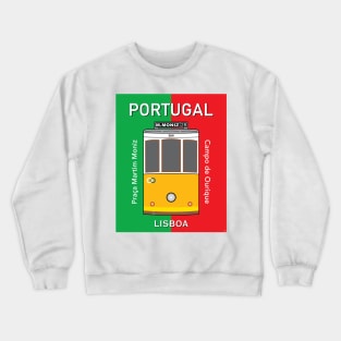 Lisboa Lisbon City Portugal Tram 28 Belem Travel Vintage Crewneck Sweatshirt